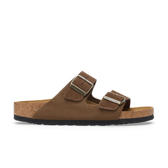 Birkenstock Arizona Corduroy Dark Tea Embossed Suede Leather side view