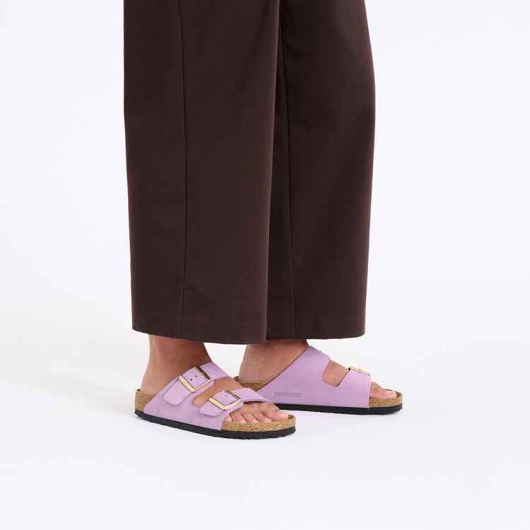 Birkenstock Arizona Crocus Nubuck Leather on model 1