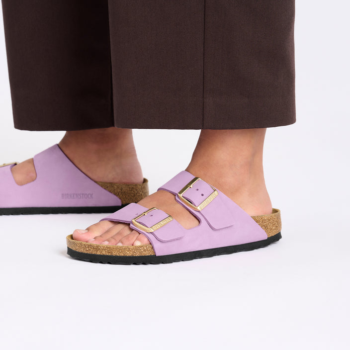 Birkenstock Arizona Crocus Nubuck Leather on model 2