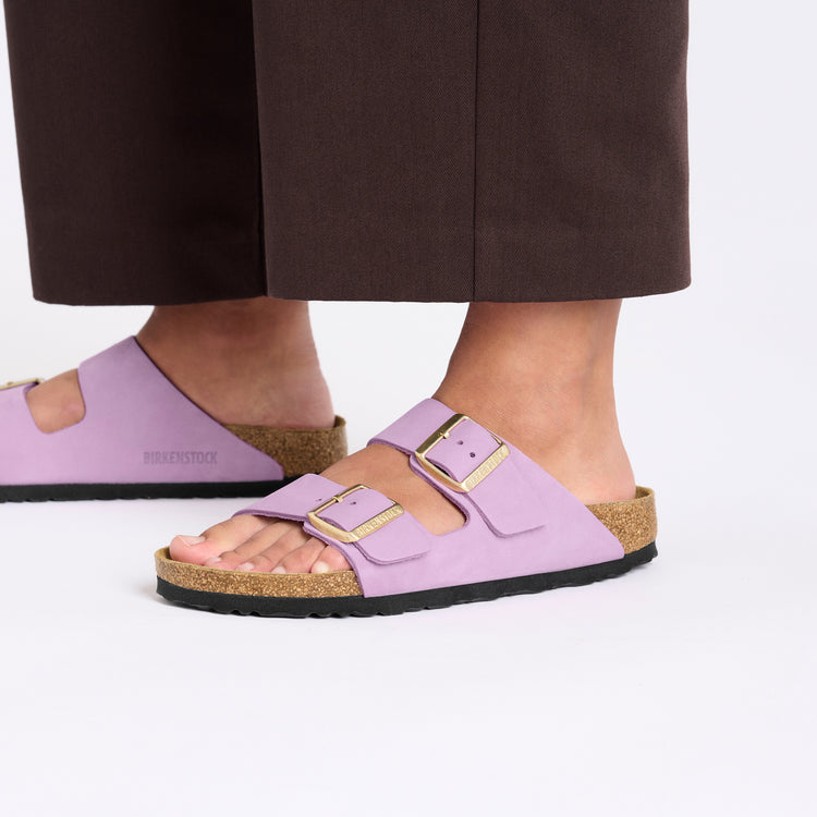 Birkenstock Arizona Crocus Nubuck Leather on model 2
