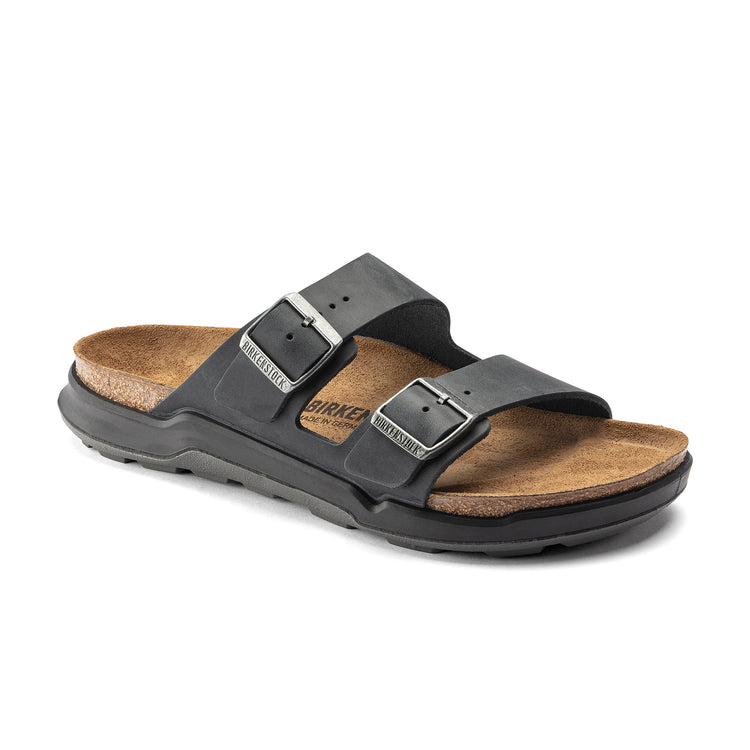 Birkenstock Arizona Cross Town Arctic Black Waxy Leather 