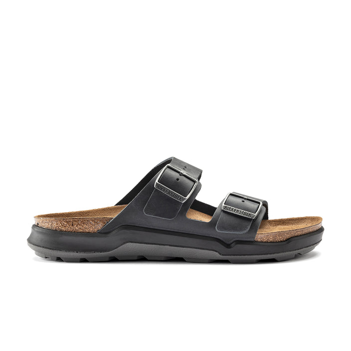 Birkenstock Arizona Cross Town Arctic Black Waxy Leather side view