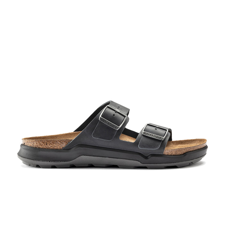 Birkenstock Arizona Cross Town Arctic Black Waxy Leather side view