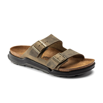 Birkenstock Arizona Cross Town Arctic Faded Khaki Waxy Leather 