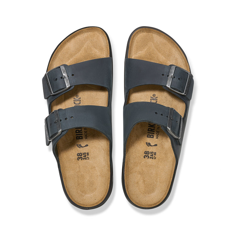 Birkenstock Arizona Cross Town Black Oiled Leather top view