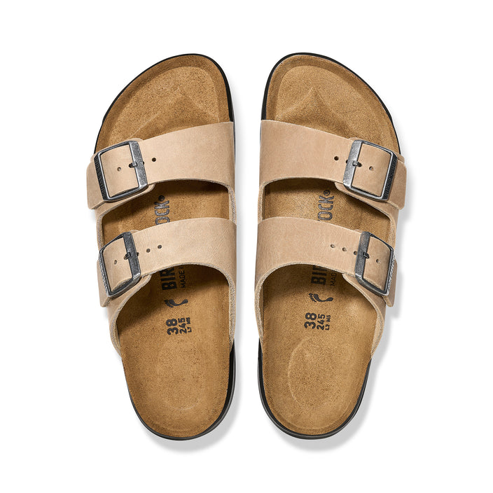 Birkenstock Arizona Cross Town Tabacco Brown Oiled Leather top view