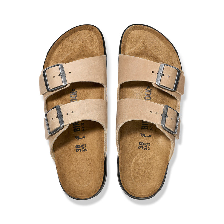Birkenstock Arizona Cross Town Tabacco Brown Oiled Leather top view