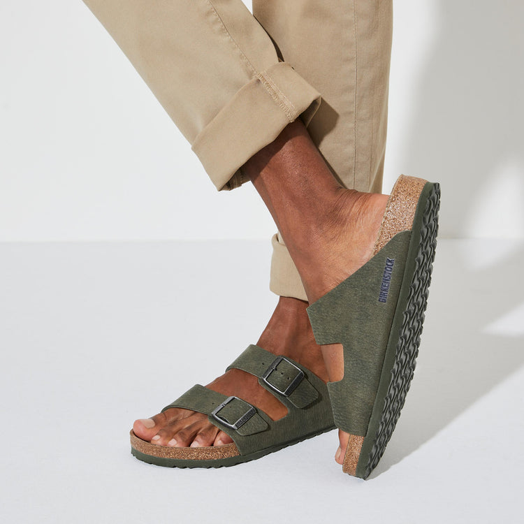 Birkenstock Arizona Desert Dust Vegan Thyme Synthetic Soft on model 2