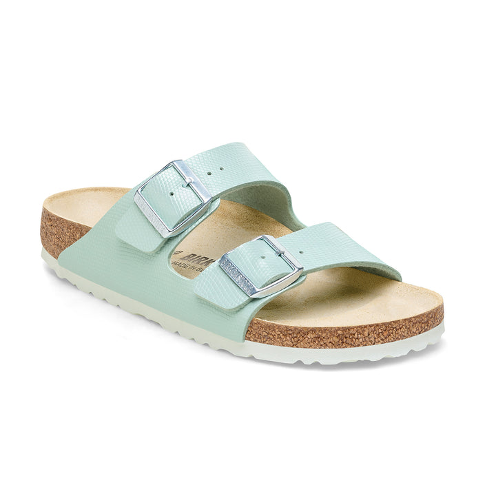 Birkenstock Arizona Shiny Embossed Surf Green Embossed Birko-Flor 