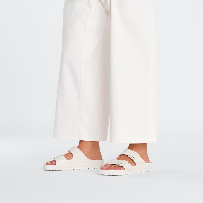 Birkenstock Arizona EVA Eggshell on model 1