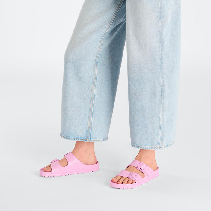 Birkenstock Arizona EVA Fondant Pink on model 1