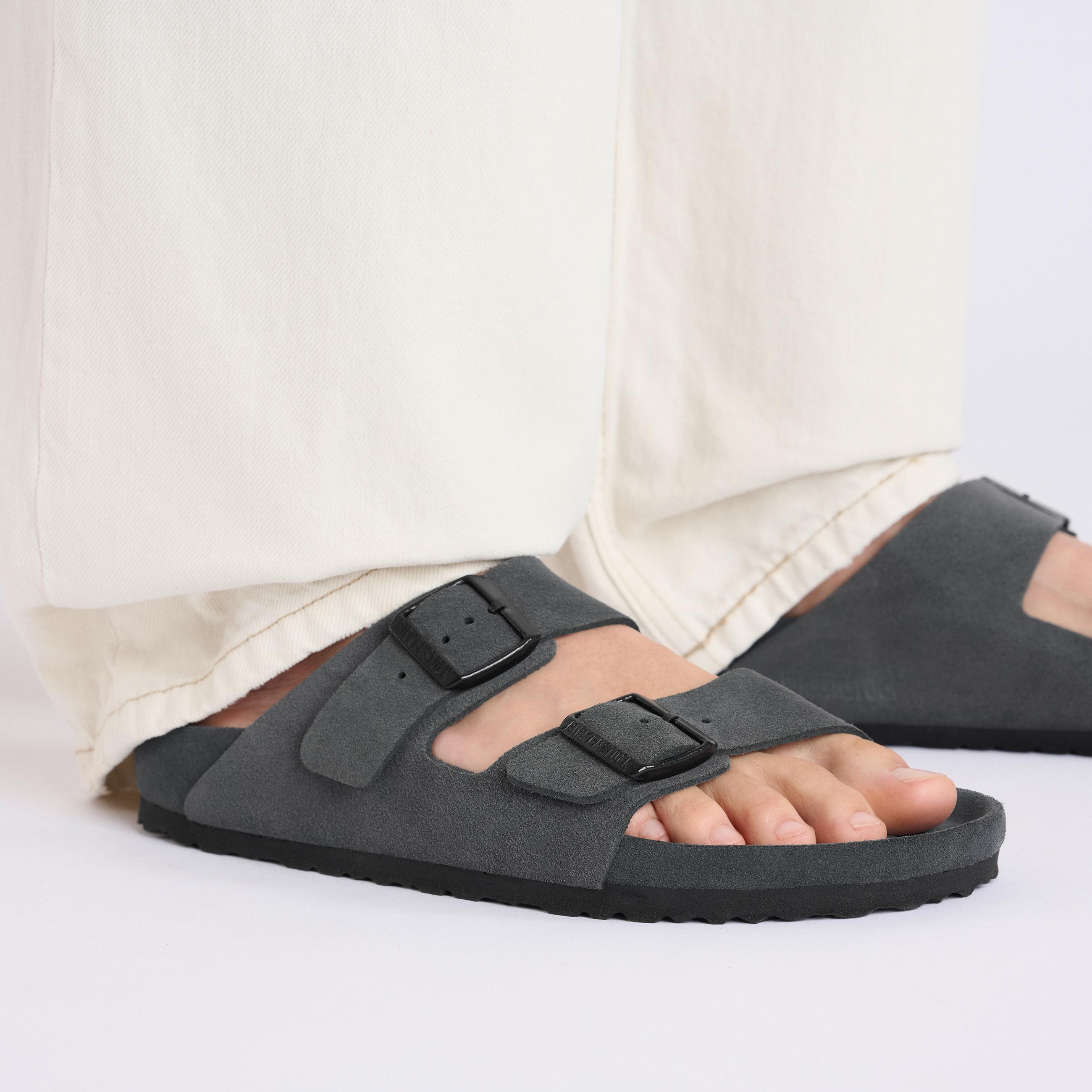 Birkenstock Arizona Exquisite Charcoal Suede Leather