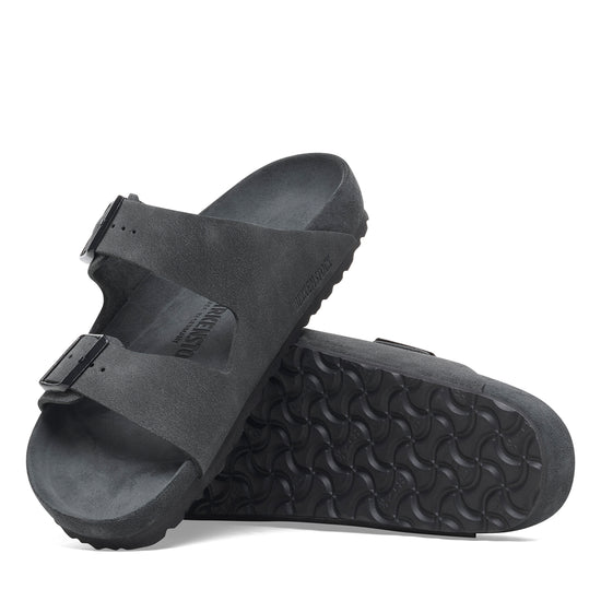 Birkenstock Arizona Exquisite Charcoal Suede Leather sole view