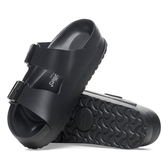 Birkenstock Arizona Exquisite Flex Platform Black Smooth Leather sole view