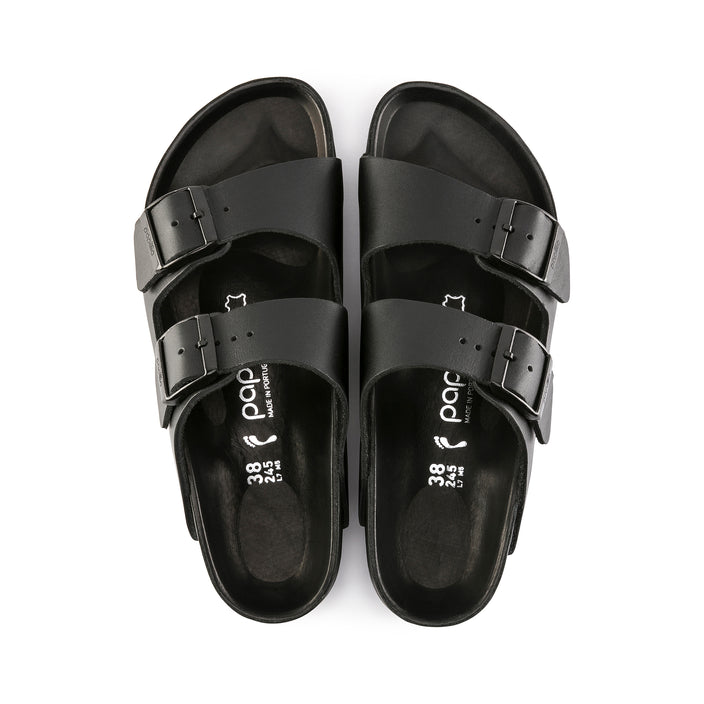 Birkenstock Arizona Exquisite Platform Black Natural Leather top view