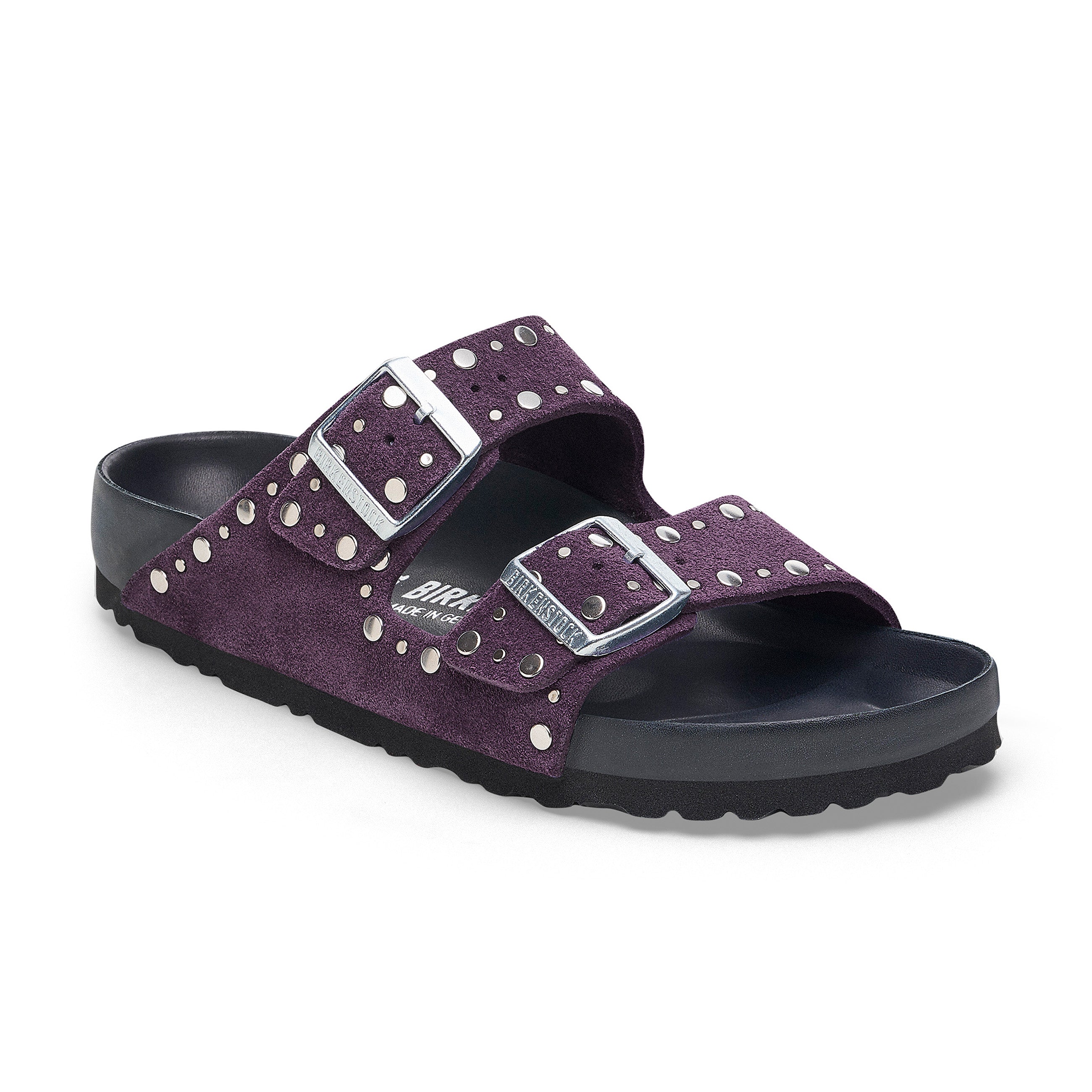 Birkenstock Arizona Exquisite Rivets Acai Suede Leather