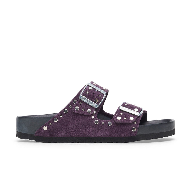 Arizona Exquisite Rivets Acai Suede Leather side view