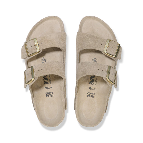 Birkenstock Arizona Exquisite Taupe Suede Leather top view