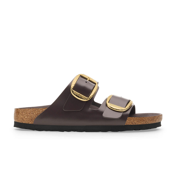 Arizona Hammered Big Buckle High Shine Espresso Natural Leather Patent side view