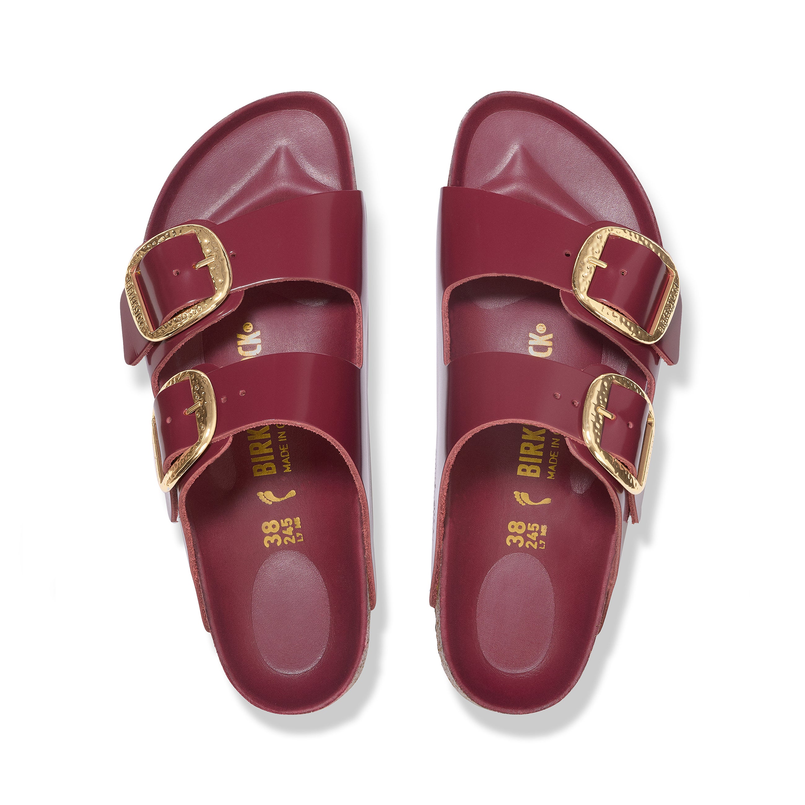 Birkenstock Arizona Hammered Big Buckle High Shine Zinfandel