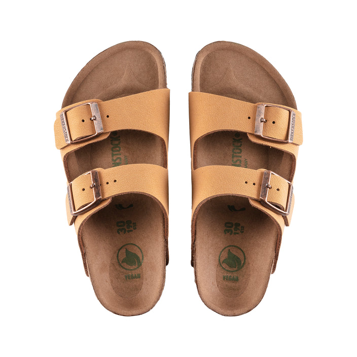 Birkenstock Arizona Kids Earthy Vegan Caramel Birko-Flor top view