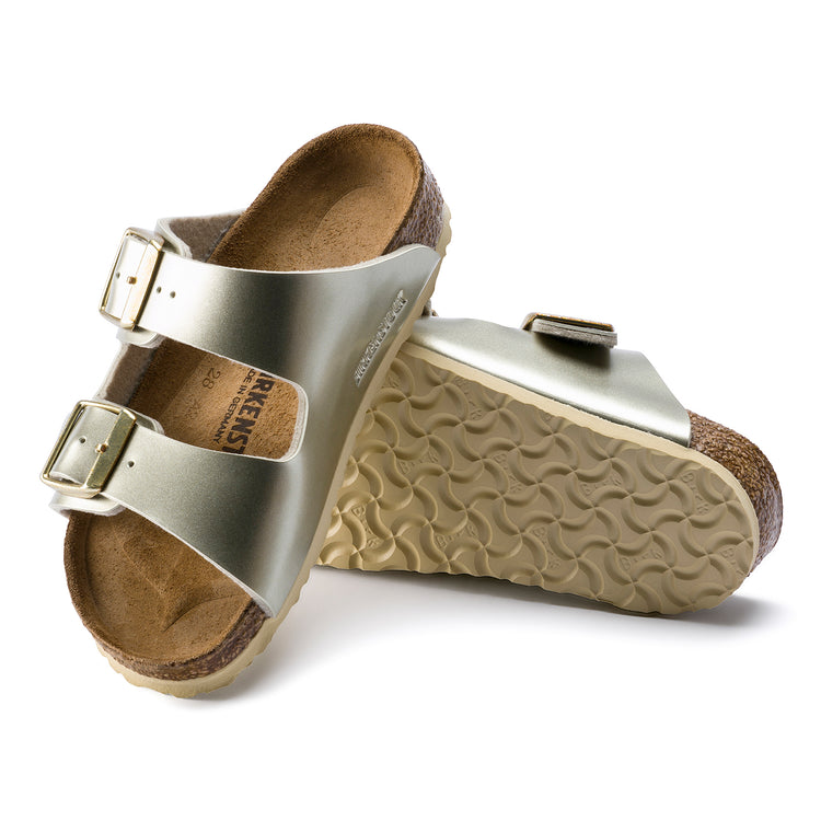 Arizona Kids Electric Metallic Gold Birko-Flor sole view