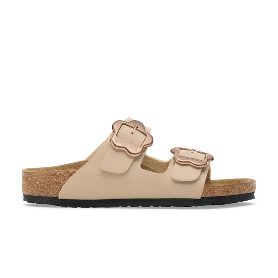 Birkenstock Arizona Kids Flower Buckle Sandcastle Birko-Flor side view