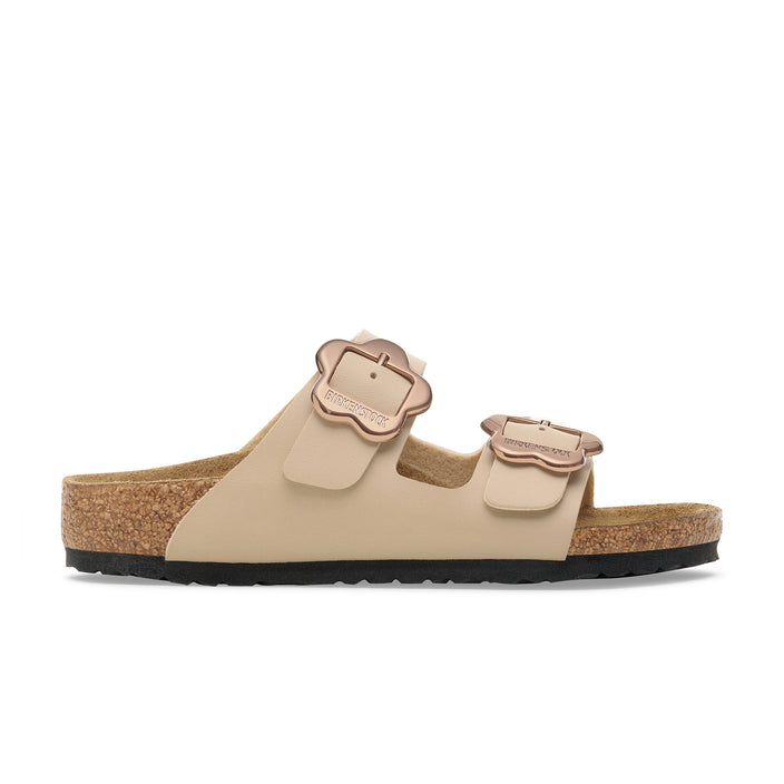 Birkenstock Arizona Kids Flower Buckle Sandcastle Birko-Flor side view