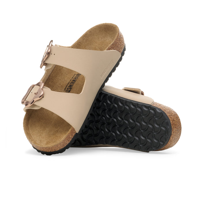 Birkenstock Arizona Kids Flower Buckle Sandcastle Birko-Flor sole view