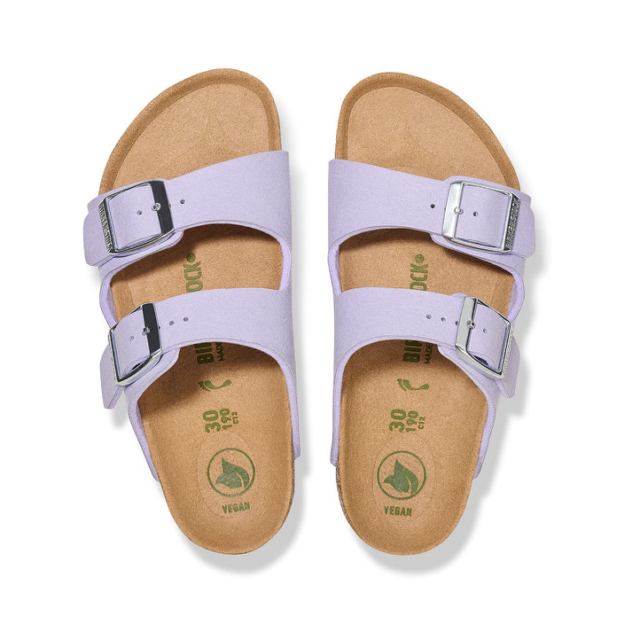 Birkensock Australia Arizona Kids Soft Birki Vegan Purple Fog Synthetic Top View