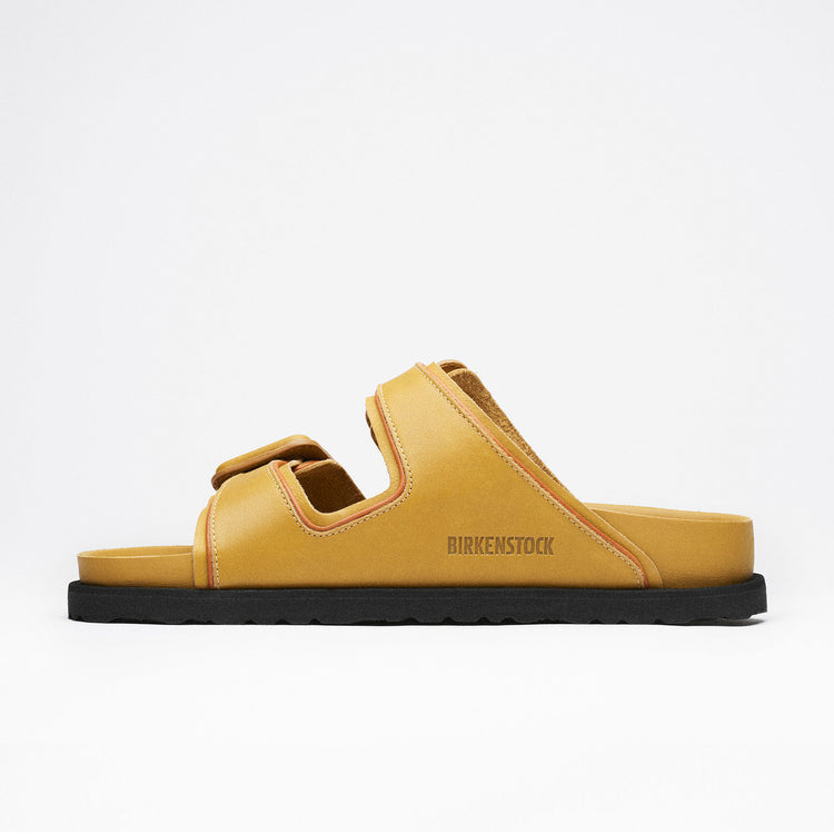 Birkenstock Australia Arizona Leather Buckle Exquisite Mustard Brown Nappa Leather side alt view
