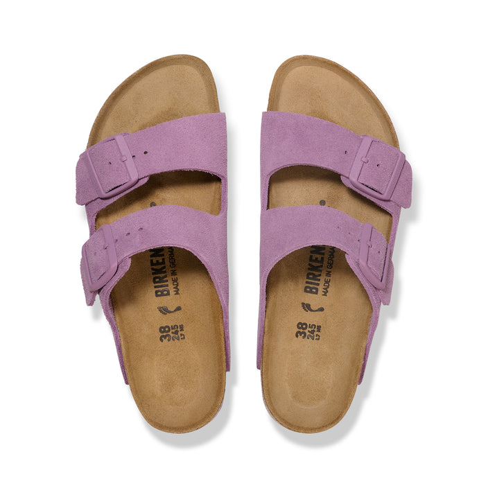 Birkenstock Arizona Mauve Suede Leather top view