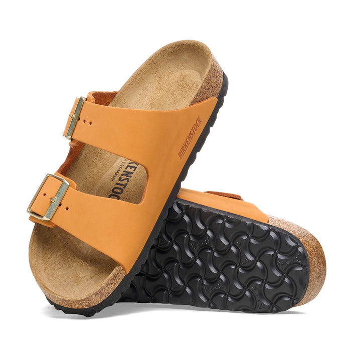 Birkenstock Arizona Nubuck Leather Burnt Orange sole view