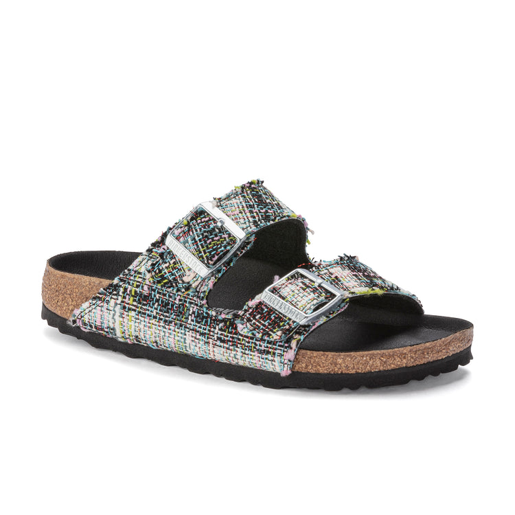 Birkenstock Arizona Rivet Logo Vegan Textile Microfibre Festive Weave Green 