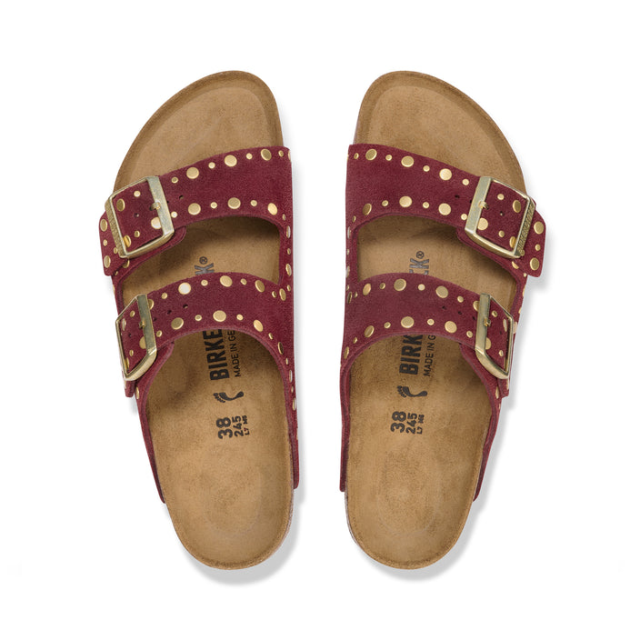 Birkenstock Arizona Rivet Zinfandel Suede Leather top view