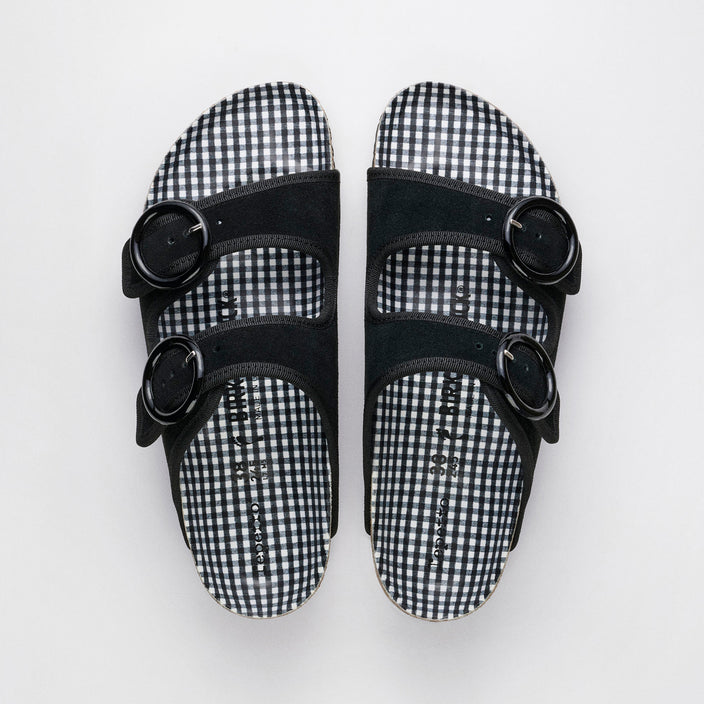 arizona round buckle black suede leather  1033083