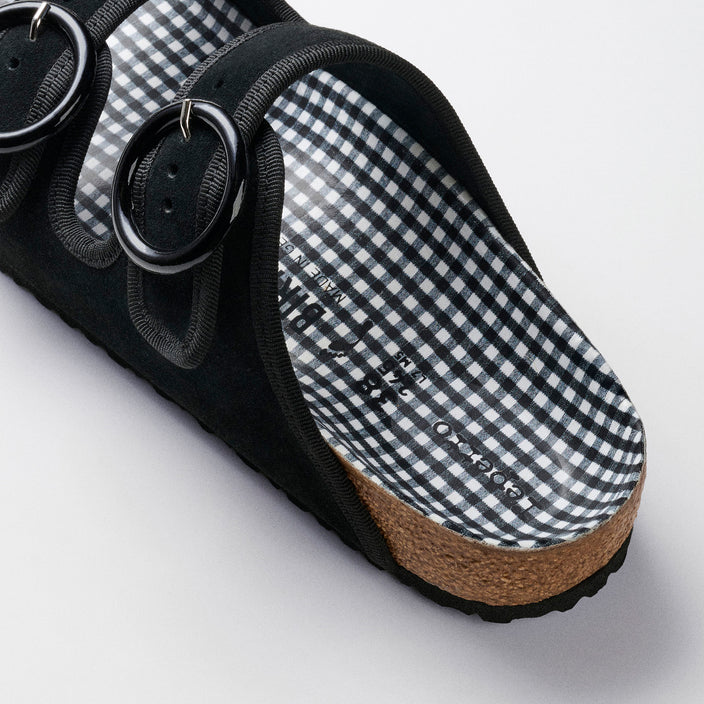 arizona round buckle black suede leather back 1033083