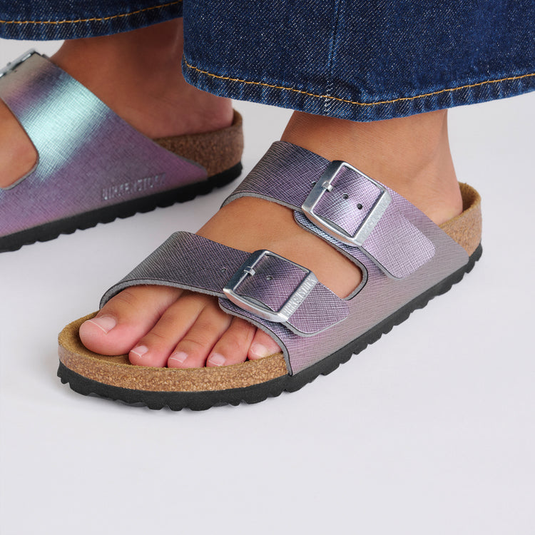 Arizona Saffiano Iridescent Viola Embossed Birko-Flor