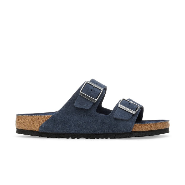 Birkenstock Arizona Soft Footbed New Navy Tonal Footbed Suede Leather side view