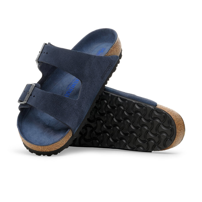 Birkenstock Arizona Soft Footbed New Navy Tonal Footbed Suede Leather sole view