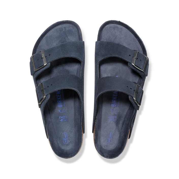 Birkenstock Arizona Soft Footbed New Navy Tonal Footbed Suede Leather top view
