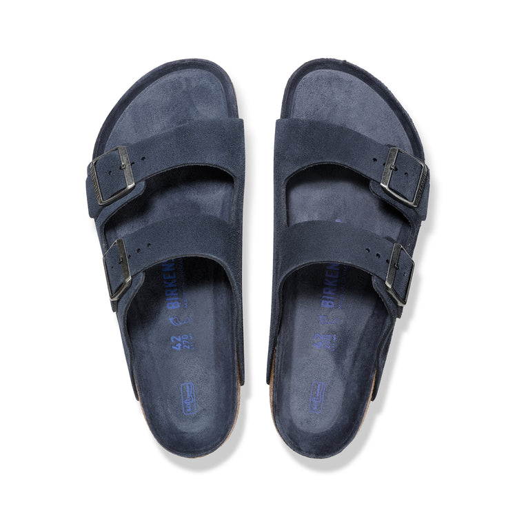 Birkenstock Arizona Soft Footbed New Navy Tonal Footbed Suede Leather top view