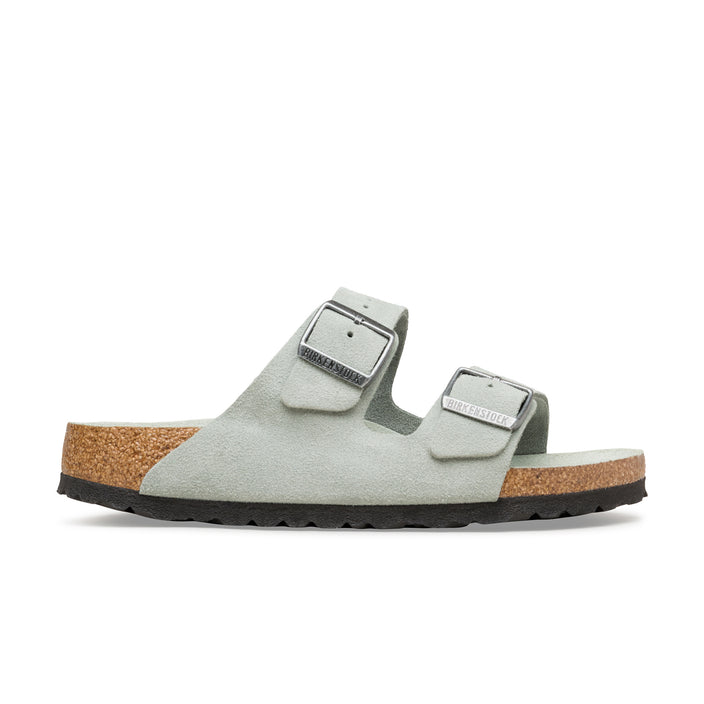 Birkenstock Australia Arizona SFB Pure Sage Tonal Footbed Suede Leather side view