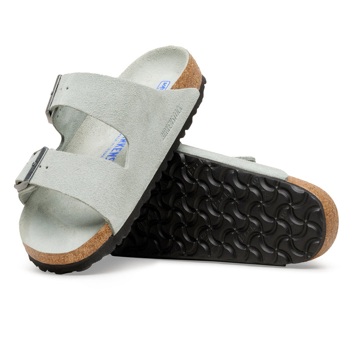 Birkenstock Australia Arizona SFB Pure Sage Tonal Footbed Suede Leather sole view