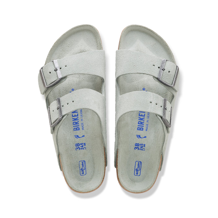 Birkenstock Australia Arizona SFB Pure Sage Tonal Footbed Suede Leather top view