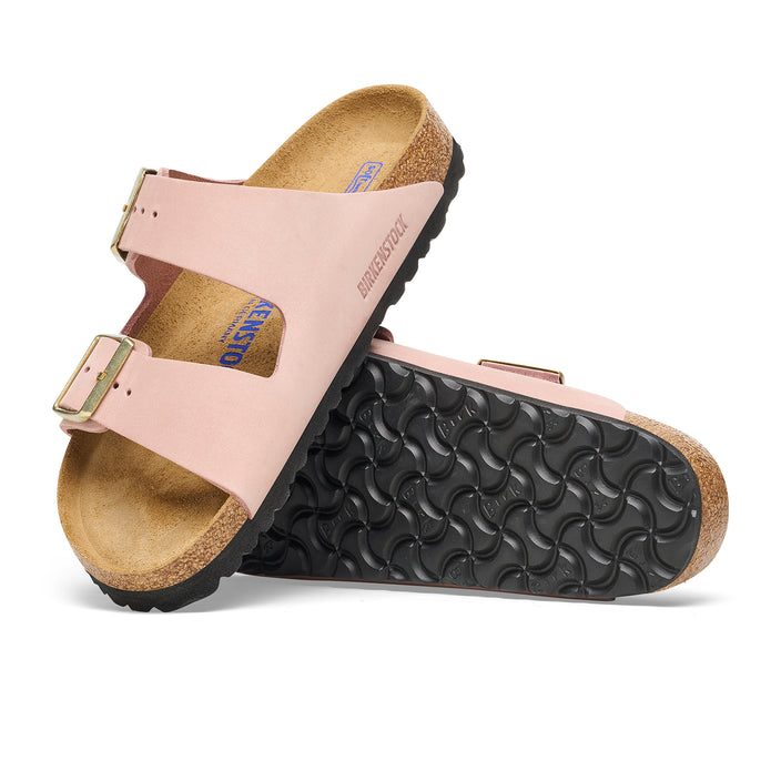 Birkenstock Australia Arizona SFB Soft Pink Nubuck Leather sole view