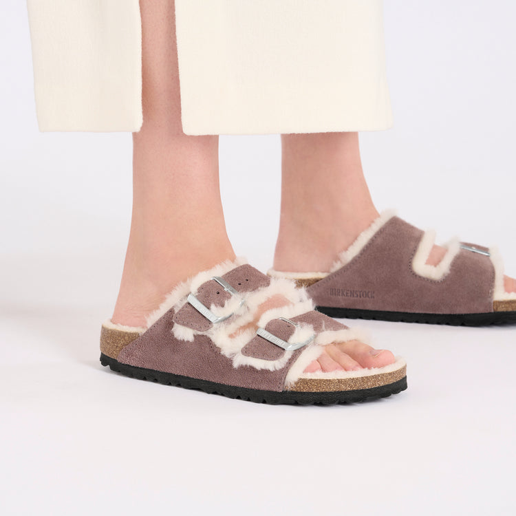 Arizona Shearling Faded Purple Suede Leather/Shearling