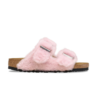 Birkenstock Arizona Shearling Upper Crystal Rose Shearling side view