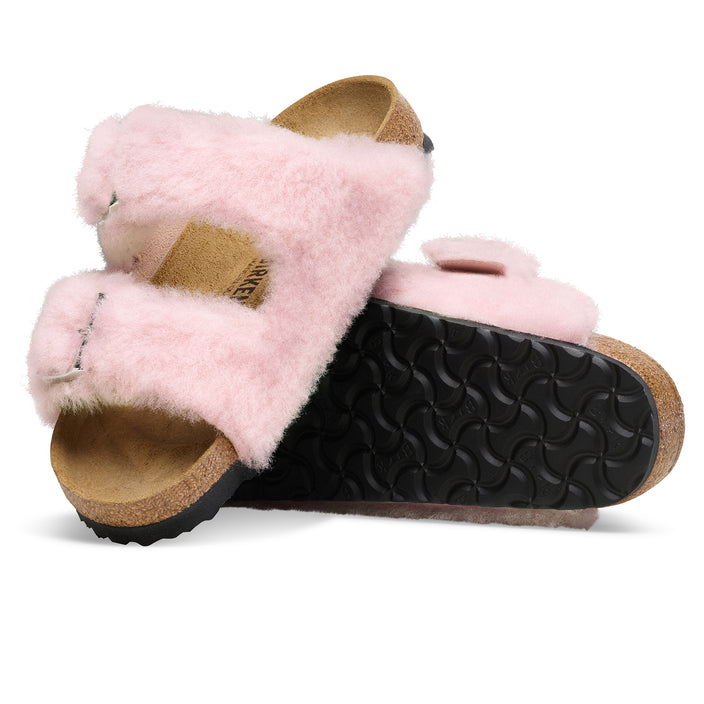 Birkenstock Arizona Shearling Upper Crystal Rose Shearling sole view