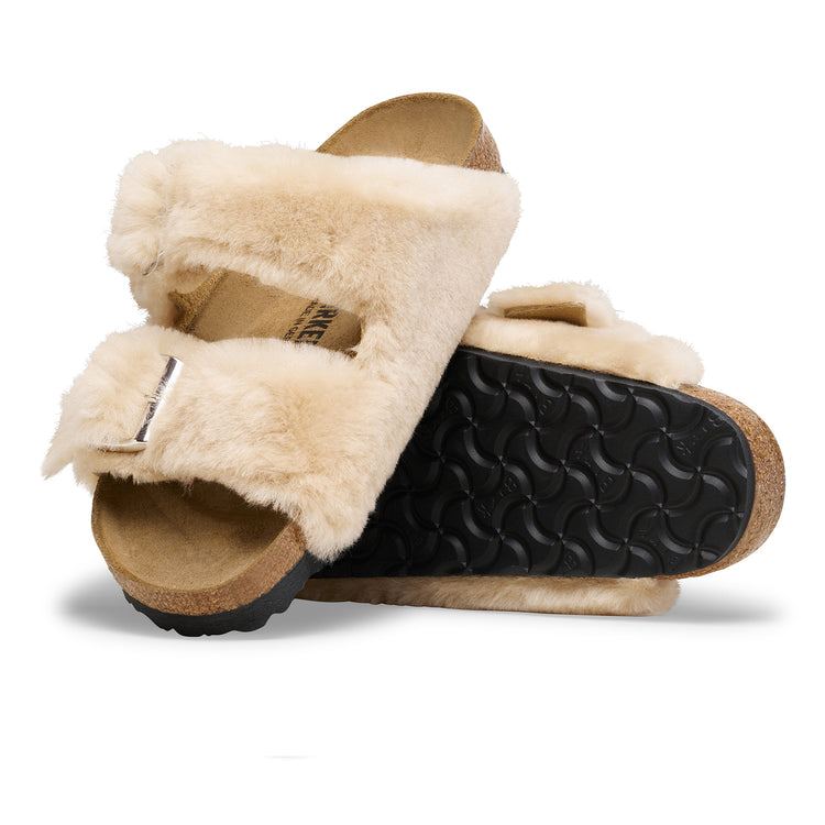 Birkenstock Arizona Shearling Upper Sandcastle Shearling sole view